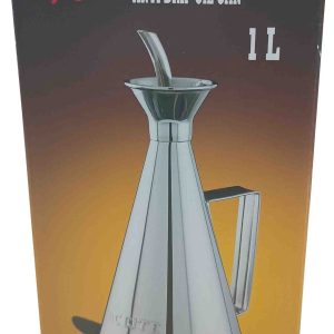 ACEITERA ANTIGOTEO DE 1 LITRO DE ACERO INOXIDABLE 18/10. DE ILSA.