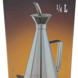 ACEITERA ANTIGOTEO DE 1/4 LITRO DE ACERO INOXIDABLE 18/10. DE ILSA.