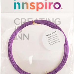 HILO ALAMBRE DE ALUMINIO MAGICO COLOR LAVANDA MORADO DE 10M. X Ø 1MM. DE INNSPIRO 2811.