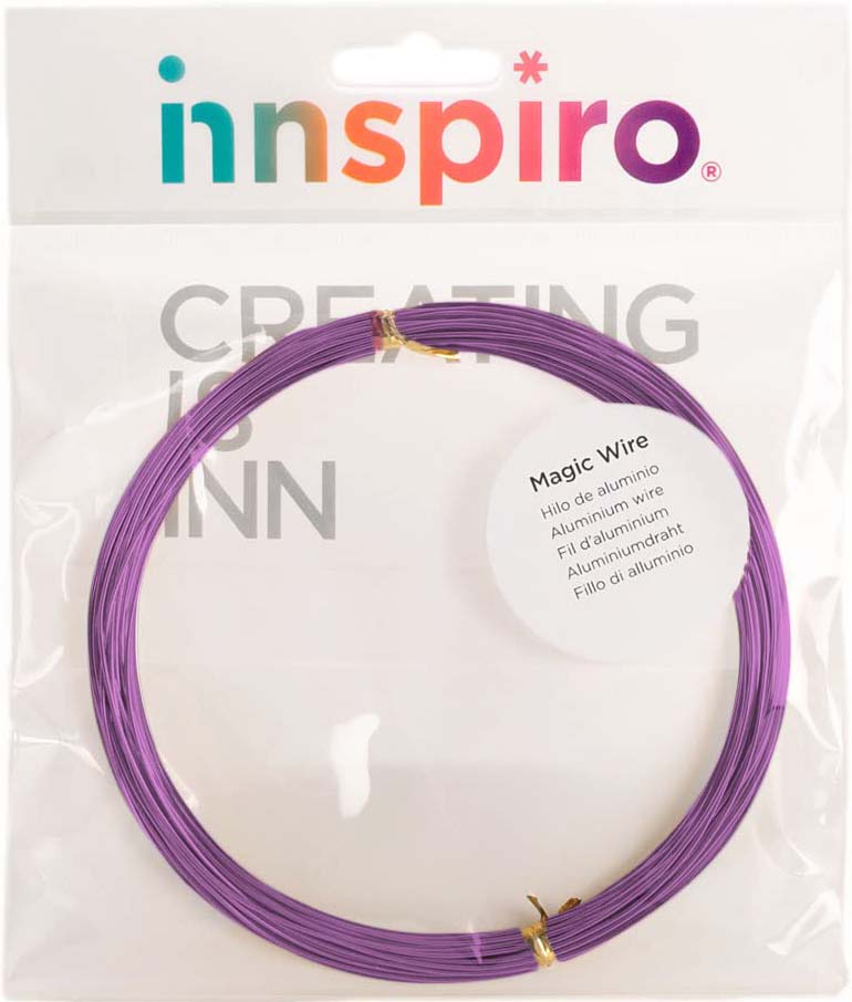 HILO ALAMBRE DE ALUMINIO MAGICO COLOR LAVANDA MORADO DE 10M. X Ø 1MM. DE INNSPIRO 2811. - Imagen 2