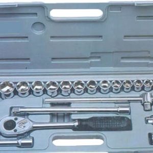 MALETIN JUEGO LLAVE VASO 24 PIEZAS CARRACA 1/2 PULGADA CROMO VANADIO