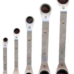 JUEGO LLAVES ESTRELLA ACODADAS CON CARRACA 5 PIEZAS METAL DEL 6-8 10-11 12-14 15-17 19-21 MARCA STORM