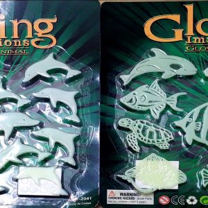 ANIMALES DE PLASTICO EN BLISTER DE 12 UNIDADES FLUORESCENTES DE SG. PRECIO POR UNIDAD.