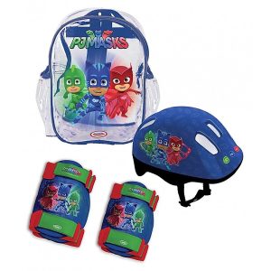 CASCO BICI PJMASKS CODERAS RODILLERAS 40