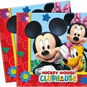 SERVILLETAS DE PAPEL DE MICKEY MEDIDAS 33X33 EN PACK DE 20 UNIDADES.