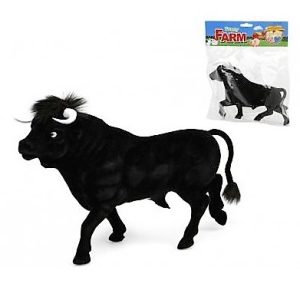TORO FLOCADO NEGRO 25CM 28558