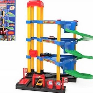 PARKING DE 4 PISOS CON 3 COCHES DE 42 PIEZAS MEDIDAS 38X32,50X20CM. 20818