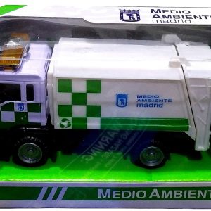 CAMION DE MEDIO AMBIENTE MADRID DE METAL Y PLASTICO DE 12CM 22388 ATOSA.
