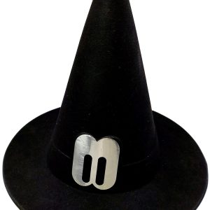 DISFRAZ DE SOMBRERO DE BRUJA FLOCADO