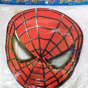 CARETA DE SPIDERMAN DE CARTON EN BLISTER DE 6 UNIDADES.