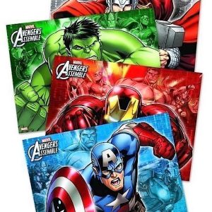 SALVAMANTELES DE LOS VENGADORES PAQUETE DE 4 UNIDADES. MEDIDAS 30X22CM
