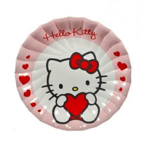 FUENTE DE CARTON DE 34,5CM DE HELLO KITTY DE 1 UNIDAD.