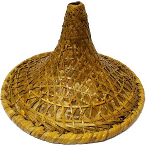 DISFRAZ SOMBRERO CHINO DE MIMBRE TAMAÑO PEQUEÑO.