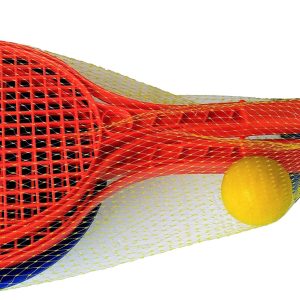 JUEGO DE RAQUETAS MAS PELOTA MAS DISCO LANZADOR DE PLASTICO 1100