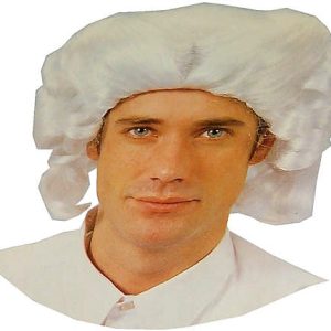 DISFRAZ DE PELUCA DE EPOCA DE HOMBRE. BLANCA. 104418