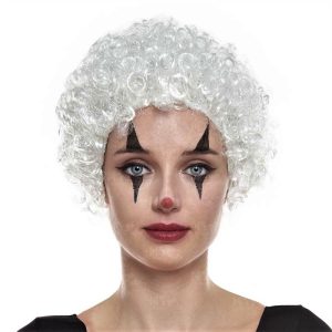 DISFRAZ DE PELUCA DE RIZOS BLANCA 92609.