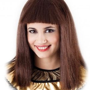 DISFRAZ DE PELUCA A MEDIA MELENA CASTAÑA. LISA