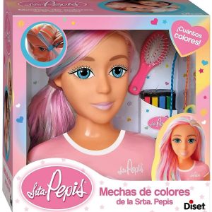 BUSTO DE LA SEÑORITA PEPIS MECHAS DE COLORES