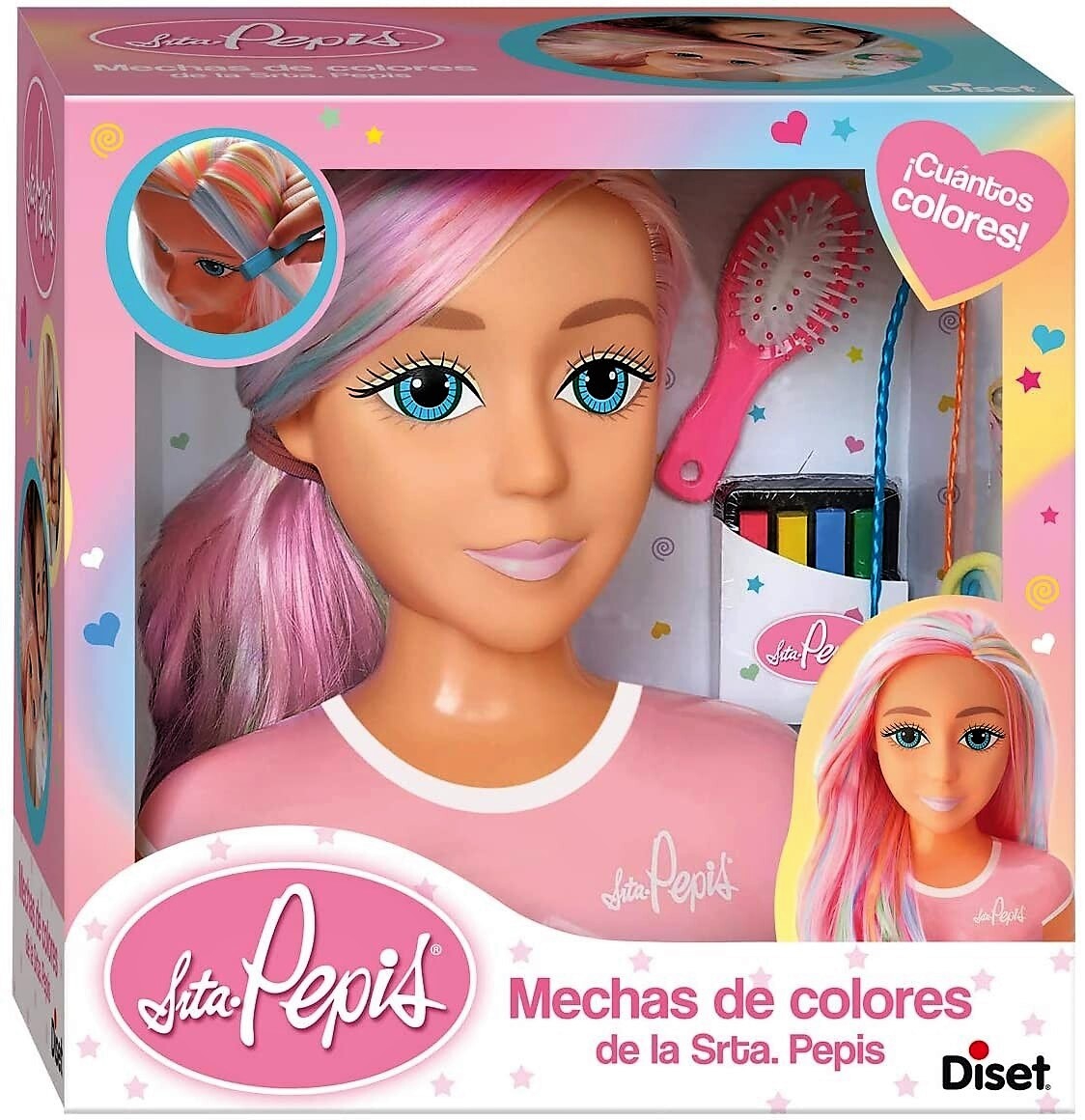 BUSTO DE LA SEÑORITA PEPIS MECHAS DE COLORES - Imagen 3