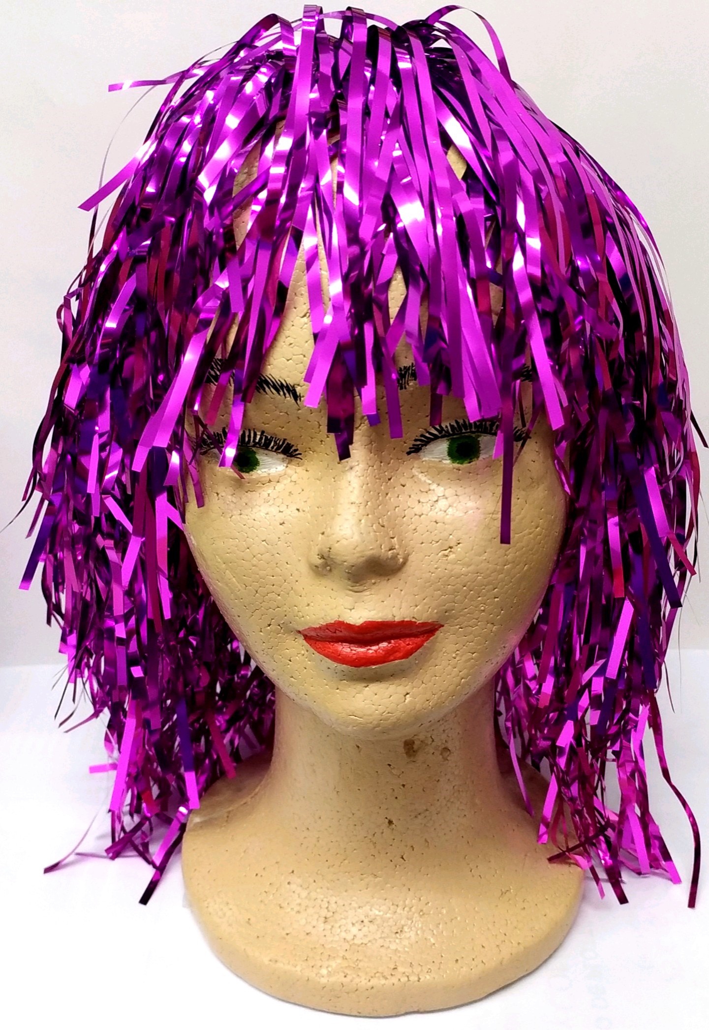 DISFRAZ PELUCA METALIZADA FUCSIA - Imagen 3