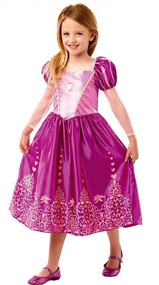 DISFRAZ DE TRAJE DE RAPUNZEL TALLA DE 5 A 6 AÑOS.
