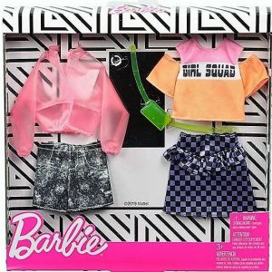 TRAJES DE BARBIE 2 CONJUNTOS POR PACK. FKT27/GHX69-58-56 MATTEL