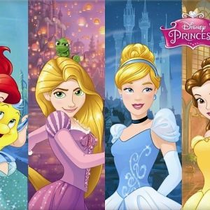 MANTEL INDIVIDUAL DE PLASTICO DE PRINCESAS DE 44CM.