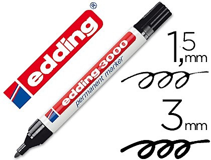 ROTULADOR EDDING 3000 NEGRO - Imagen 2