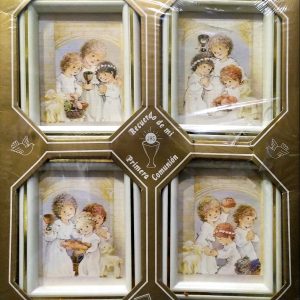 PORTAFOTO DE 1ª COMUNION DE PLASTICO 4 UNIDADES.