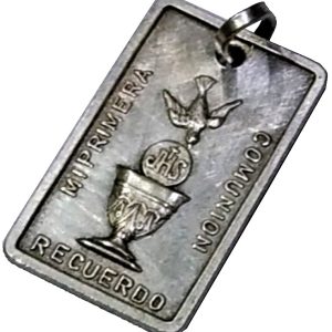 PLACA DE PLATA DE LA PRIMERA COMUNION. 382 DE 4.5GRM