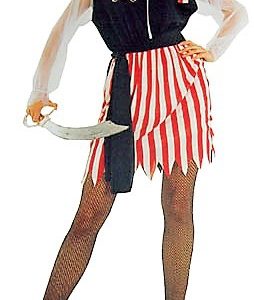 DISFRAZ DE TRAJE DE PIRATA PARA CHICA. TALLA 4.