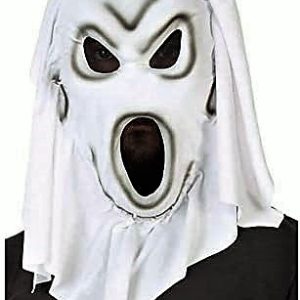 DISFRAZ DE MASCARA CARETA DE FANTASMA BLANCA CON TELA. 56424 ATOSA