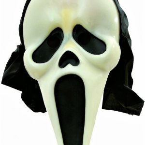 DISFRAZ DE CARETA MASCARA DE SCREAM CON TELA.