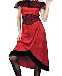 DISFRAZ DE TRAJE DE CABARET DEL OESTE SR. TALLA 4.