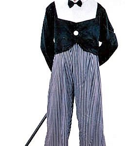 DISFRAZ DE TRAJE DE CHARLOT. TALLA 1 DE 4 A 6 AÑOS.