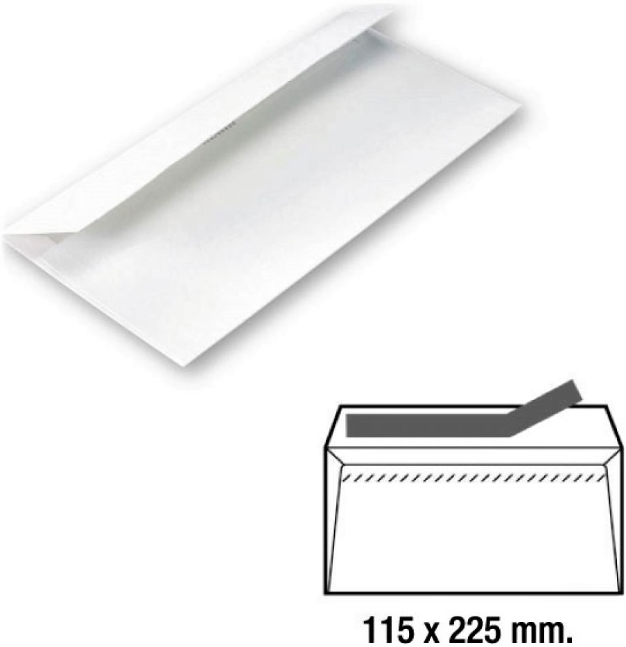 SOBRE AMERICANO SIN VENTANA COLOR BLANCO. PARA USO GENERAL. MEDIDAS 115X225CM.