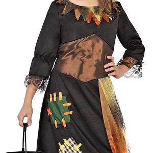 DISFRAZ DE TRAJE DE BRUJA CON REMIENDOS. TALLA DE 3 A 4 AÑOS.