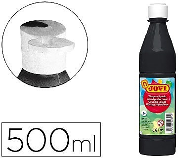 TEMPERA LIQUIDA DE 500CC. COLOR NEGRA. 506 JOVI - Imagen 2