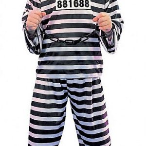 DISFRAZ DE TRAJE DE PRESO. TALLA 1 DE 4 A 6 AÑOS.