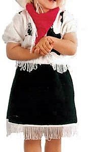 DISFRAZ DE TRAJE DE VAQUERA. TALLA 0 DE 2 A 4 AÑOS.