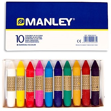 Ceras blandas de colores Manley en caja de 10 Unidades. - Imagen 2
