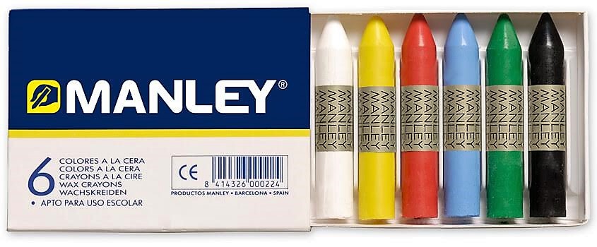 Ceras blandas de colores Manley en caja de 6 Unidades. - Imagen 3