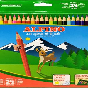 LAPIZ ALPINO DE 24 UNIDADES LARGO. 24 COLORES.