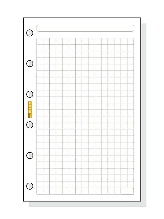 RECAMBIO PARA AGENDA ANILLAS PERPETUA DE CUADROS FINOCAM CLASSIC. MEDIDAS 11.4X7.3CM.