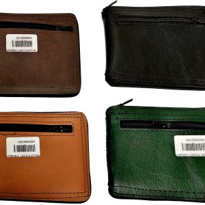 BOLSO PLEGABLE EN ESTUCHE DE CUERO CON CREMALLERA POCKET COLORES SURTIDOS.