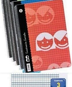 BLOC TAMAÑO FOLIO CUADROVIA DE 3MM DE LAMELA CON 80 HOJAS EN ESPIRAL