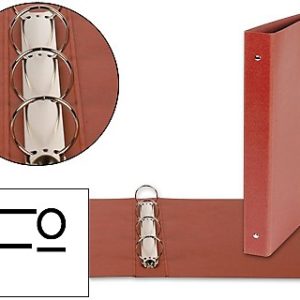 CARPETA PORTA BLOC TAMAÑO FOLIO DE 4 ANILLAS DE 40MM. TAPAS DE CARTON NATURAL.