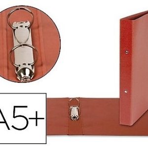 CARPETA PORTA BLOC TAMAÑO 4º A5 DE 2 ANILLAS DE 40MM. TAPAS DE CARTON NATURAL