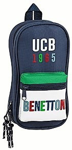 PLUMIER MOCHILA DE BENETTON CON 4 PORTATODOS VACIOS EN SU INTERIOR. 412006847 SAFTA.