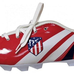 PORTATODO DE 1 CREMALLERA DEL ATLETICO DE MADRID CON FORMA DE BOTA. PRODUCTO OFICIAL.